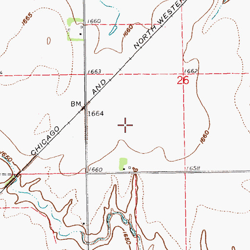 Topographic Map of R and R Farms Airport (historical), NE