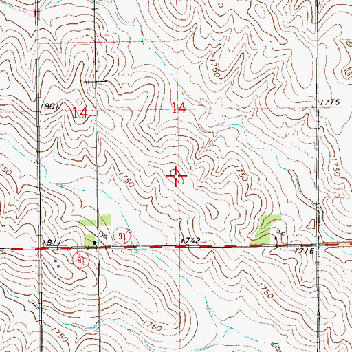 Topographic Map of Johnston Field, NE