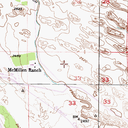 Topographic Map of Mc Millan Ranch Airport, NE
