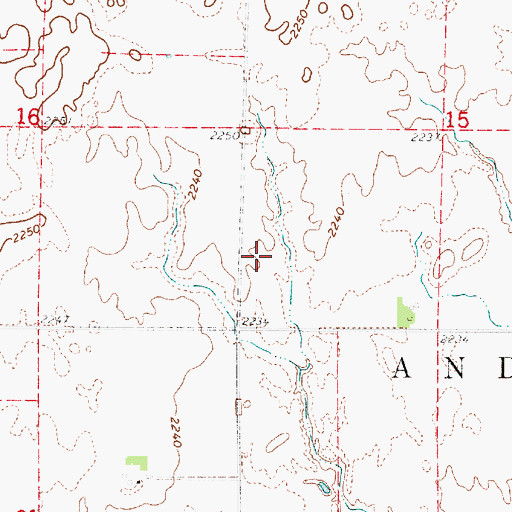 Topographic Map of Township of Anderson, NE