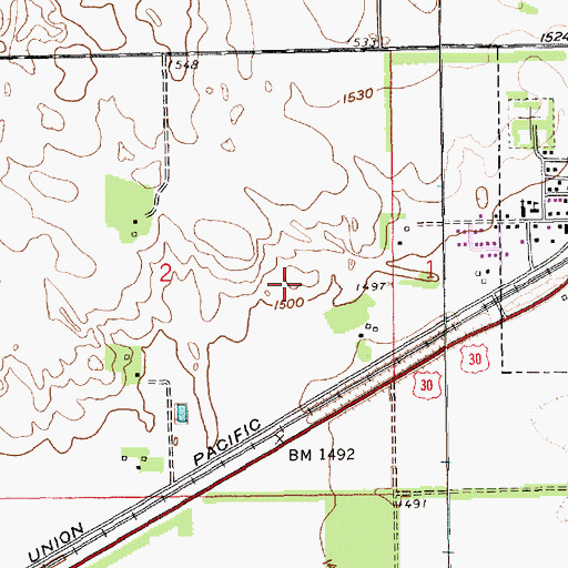 Topographic Map of Township of Butler, NE