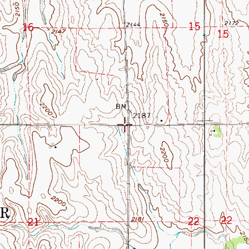 Topographic Map of Township of Cedar (historical), NE