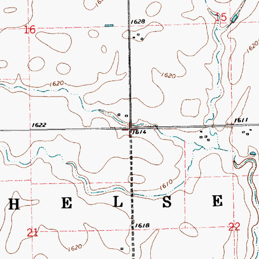Topographic Map of Township of Chelsea, NE