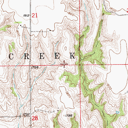 Topographic Map of Township of Council Creek, NE