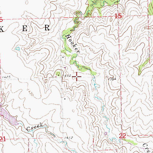 Topographic Map of Township of Hooker, NE