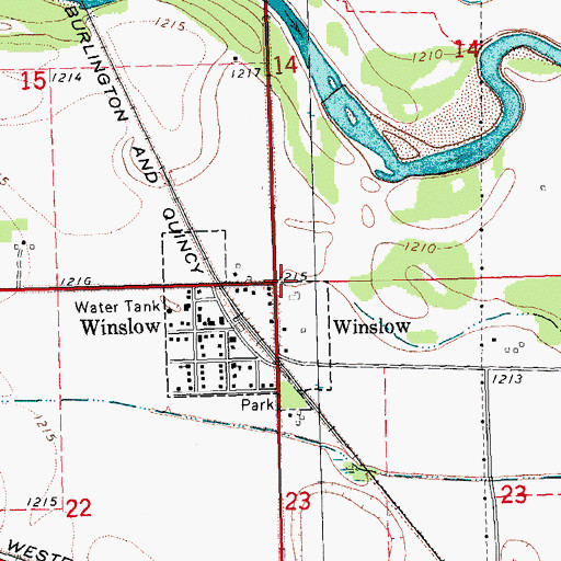 Topographic Map of Township of Hooper, NE