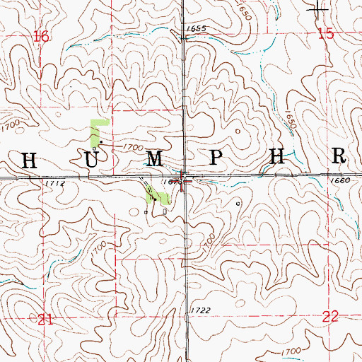 Topographic Map of Township of Humphrey, NE