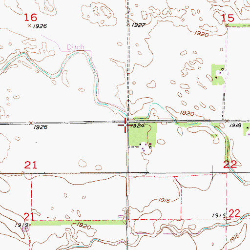Topographic Map of Township of Mayfield, NE