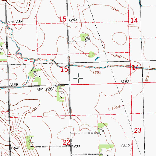 Topographic Map of Township of Oakland, NE