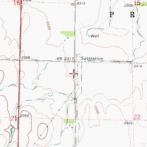 Topographic Map of Township of Prairie, NE