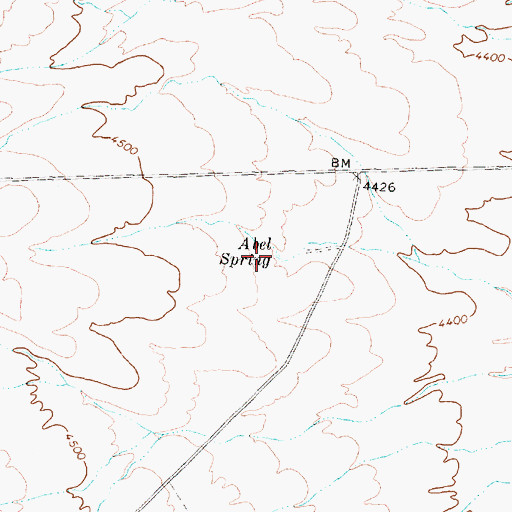 Topographic Map of Abel Spring, NV