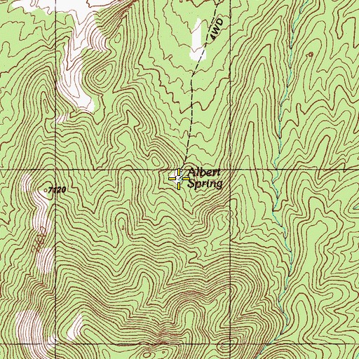 Topographic Map of Albert Spring, NV