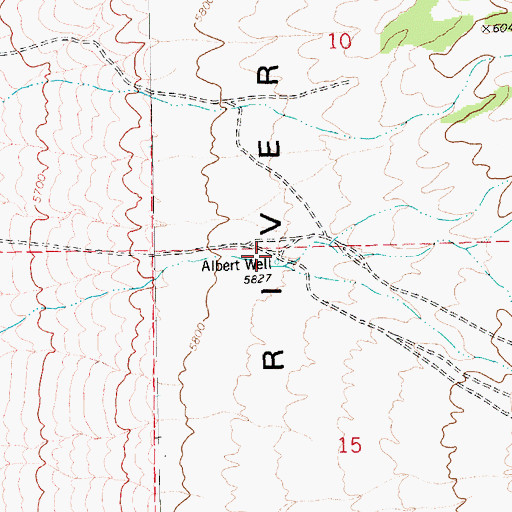 Topographic Map of Albert Well, NV