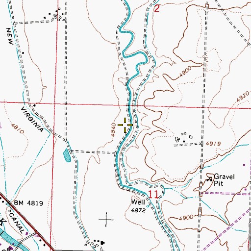 Topographic Map of Allerman Canal, NV