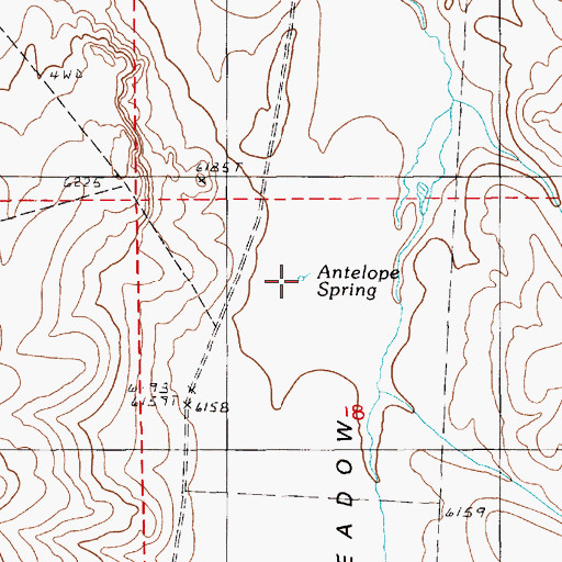 Topographic Map of Antelope Spring, NV