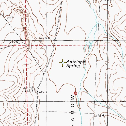 Topographic Map of Antelope Spring, NV