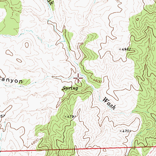 Topographic Map of Ash Spring Canyon, NV