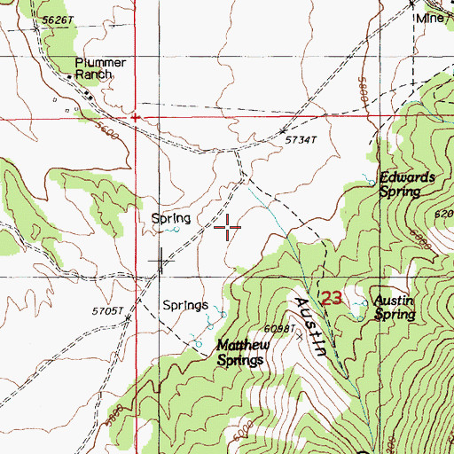 Topographic Map of Austin Canyon, NV