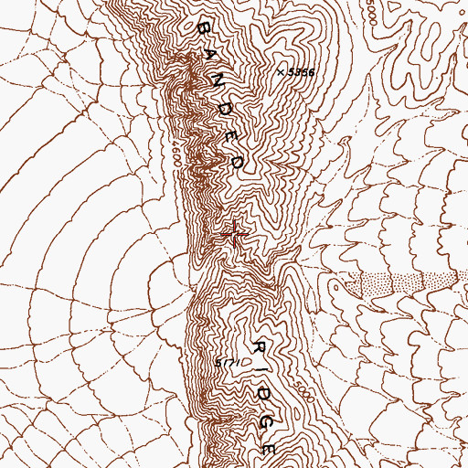 Topographic Map of Banded Ridge, NV
