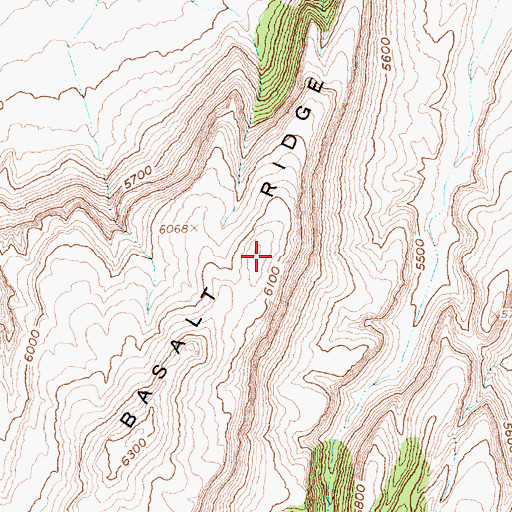 Topographic Map of Basalt Ridge, NV