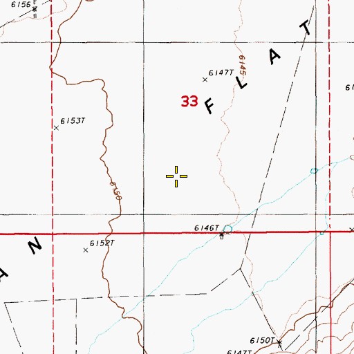 Topographic Map of Bean Flat, NV