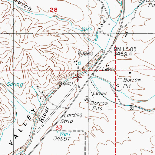 Topographic Map of Beatty Wash, NV