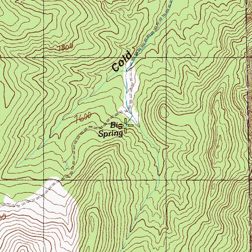 Topographic Map of Big Spring, NV