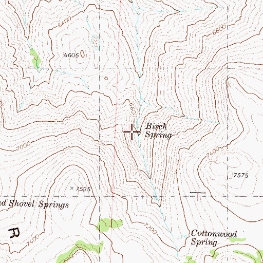 Topographic Map of Birch Spring, NV