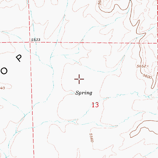 Topographic Map of Bishop Flats, NV
