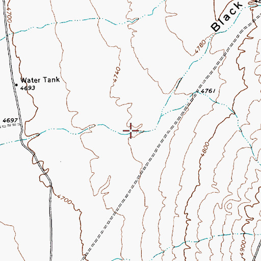 Topographic Map of Black Canyon, NV