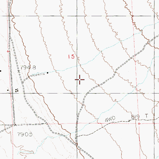 Topographic Map of Bonanza Wash, NV