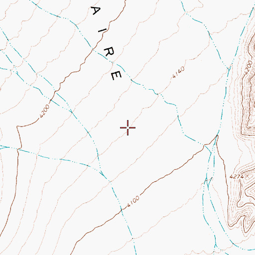 Topographic Map of Bonnie Claire Flat, NV