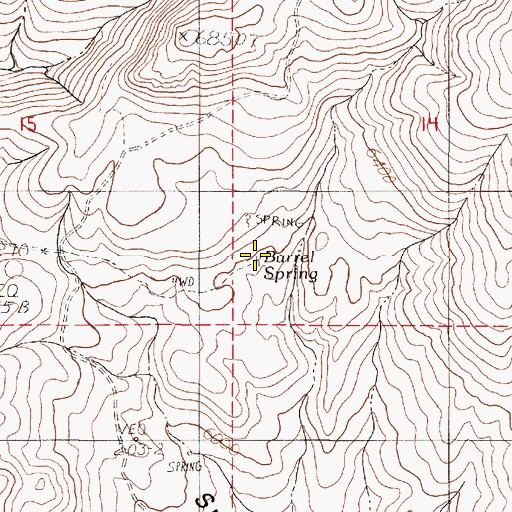 Topographic Map of Borrel Spring, NV