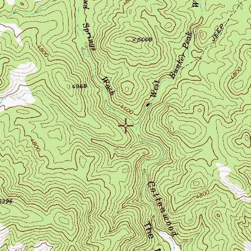 Topographic Map of Burnt Canyon, NV