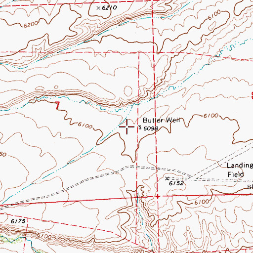 Topographic Map of Butler Well, NV