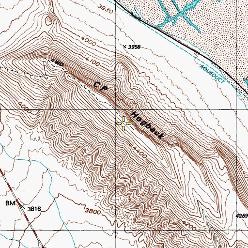 Topographic Map of C P Hogback, NV