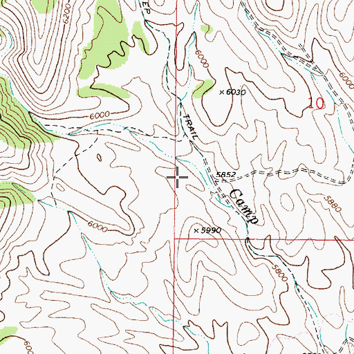 Topographic Map of Camp Creek Canyon, NV