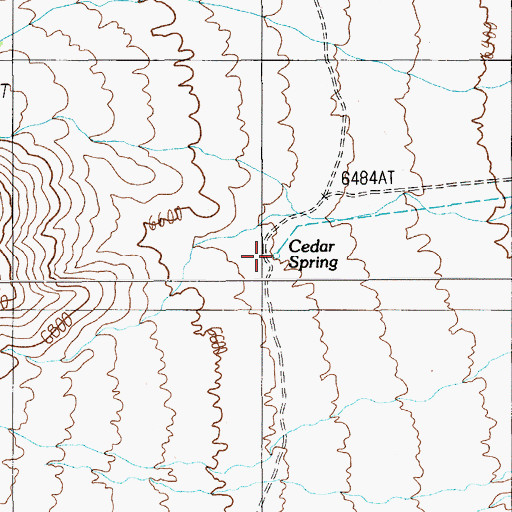 Topographic Map of Cedar Spring, NV