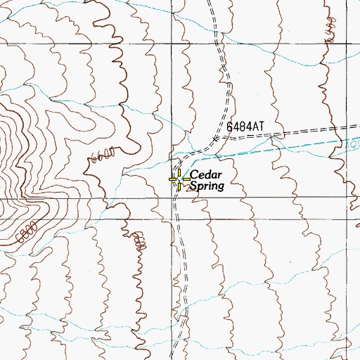 Topographic Map of Cedar Spring, NV