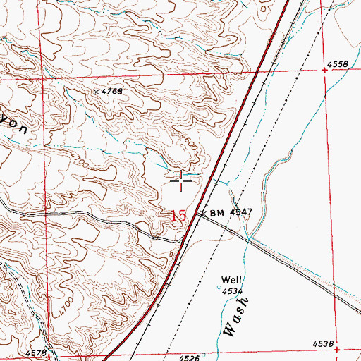 Topographic Map of Chief Canyon, NV