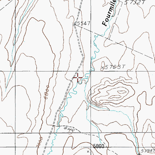 Topographic Map of Chino Creek, NV
