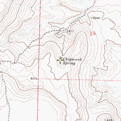 Topographic Map of Chipmunk Spring, NV