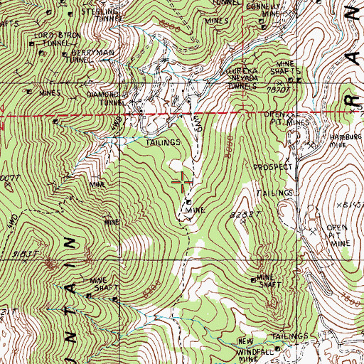 Topographic Map of Clarks Spring, NV