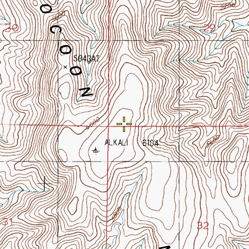 Topographic Map of Cocoon Mountains, NV