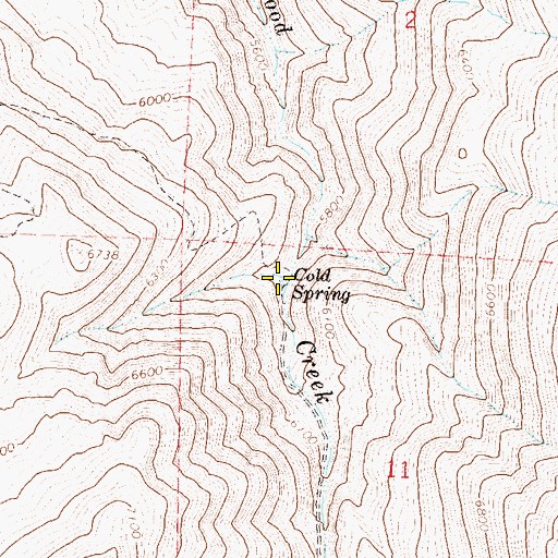 Topographic Map of Cold Spring, NV