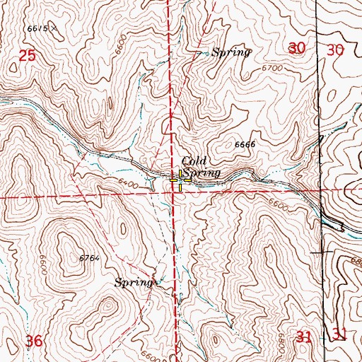 Topographic Map of Cold Spring, NV