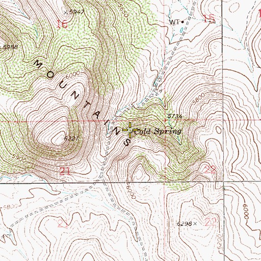 Topographic Map of Cold Spring, NV