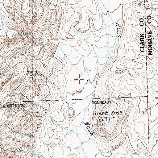 Topographic Map of Connoly Wash, NV