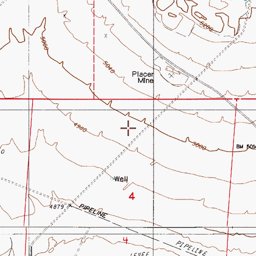 Topographic Map of Copper Canyon, NV