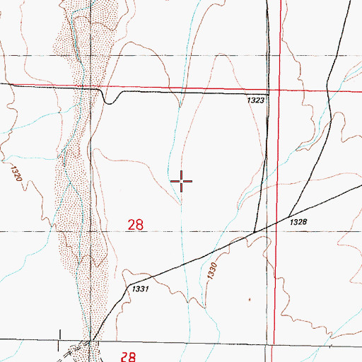 Topographic Map of Copper Valley, NV